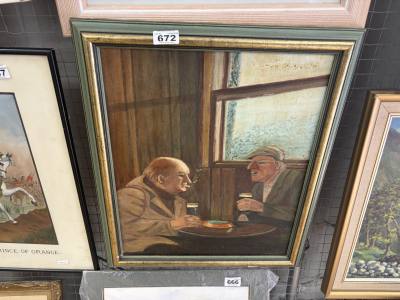 M. TEMPLETON OIL ON "GUINNESS DRINKERS"