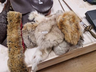 LOT OF FUR WRAPS ETC