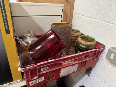 BOX LOT OF GLASS