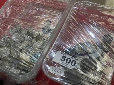 2 TUBS OF COINS
