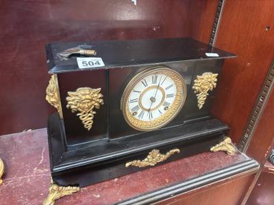 VICTORIAN SLATE MANTLE CLOCK