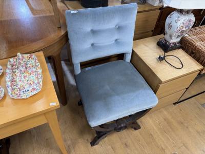 LIGHT BLUE GOTHIC STYLE ACCENT CHAIR