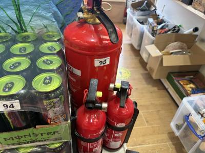 3 X FIRE EXTINGUISHERS