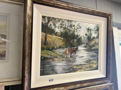 V. COLVILLE "IN THE SHALLOWS" OIL
