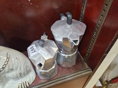 TWO COFFEE PERCOLATORS