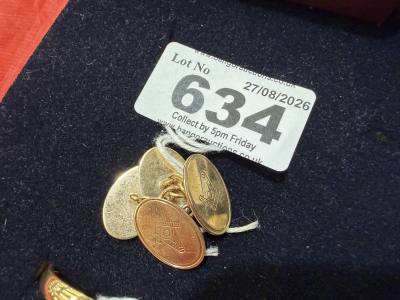 PAIR OF 9CT MASONIC CUFFLINKS