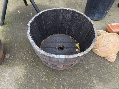 HALF BARREL PLANTER