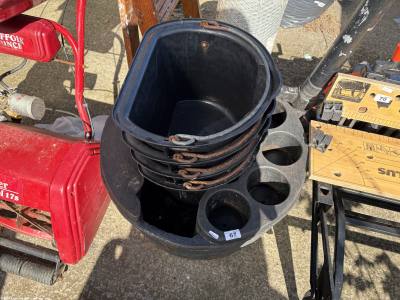 FEED BUCKETS + WATER FEATURE