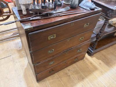 19TH CENTURY NAVAL COMPANION CHEST