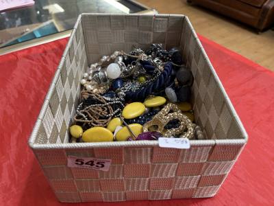 BOX OF DRESS JEWELLERY