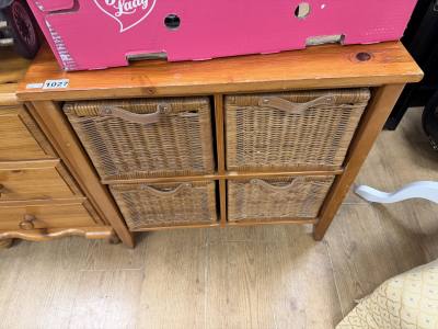 PINE + WICKER DRAWERS 