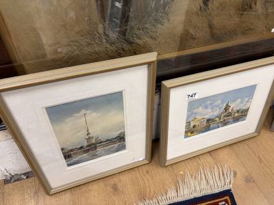 PAIR OF SIGNED WATERCOLOURS