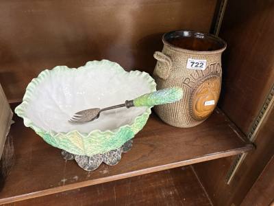 W. GERMAN VASE + COPELAND BOWL