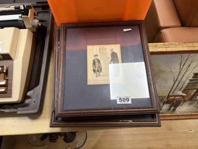 LOT OF FRAMED CARTOONS