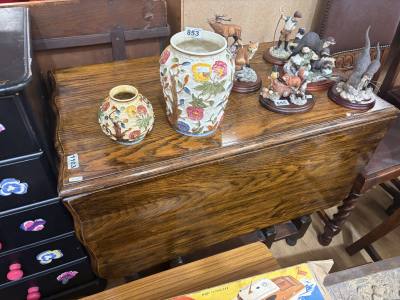 OAK BARLEY TWIST DROP LEAF TABLE