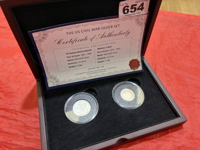 US CIVIL WAR SILVER SET