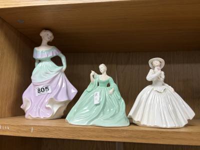 3 X COALPORT LADIES
