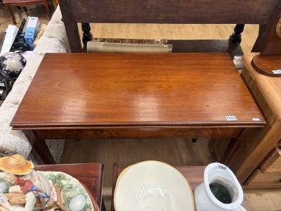 19TH C INLAYED TURN OVER TABLE
