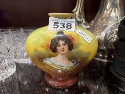 1890 ROBERT HANKE PORTRAIT VASE