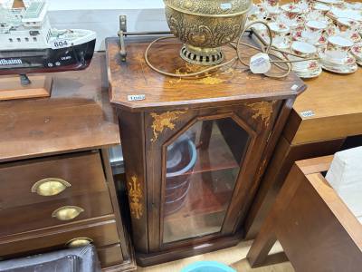 VICTORIAN INLAID MUSIC CABINET