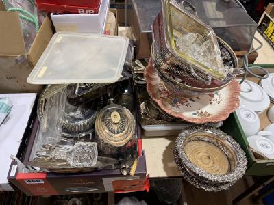 LOT OF SILVER PLATE + CHINA
