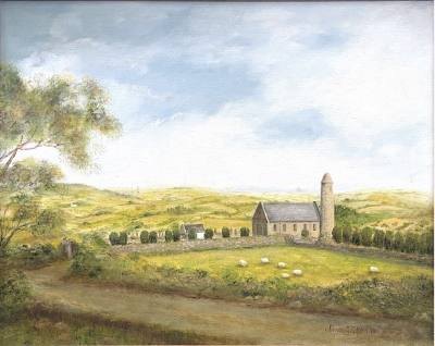 ALISON GIFFORD OIL ON CANVAS "CRADLE OF CHRISTIANITY SAUL CHURCH" (48X60)