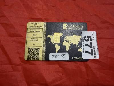 (1 GRAM) 999 GOLD INGOT