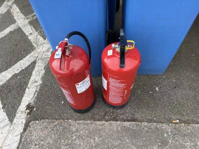 2 X FIRE EXTINGUISHERS