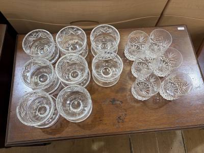 2 X CRYSTAL GLASS SETS