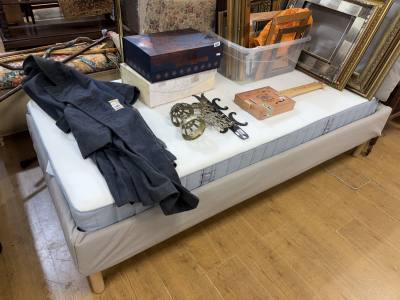 SINGLE BED FRAME + MATTRESS