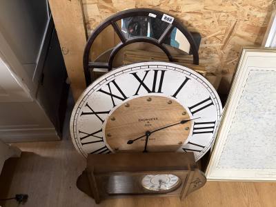 2 X WALL CLOCKS + PRINTS