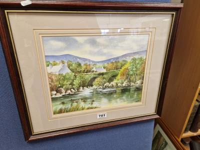 C. ARCHER WATERCOLOUR "RIVER SCENE"
