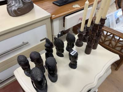 LOT OF AFRICAN CARVED FIGURES