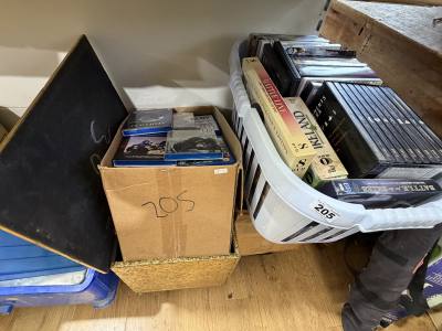 3 X BOXES + 1 X BASKET OF DVD'S