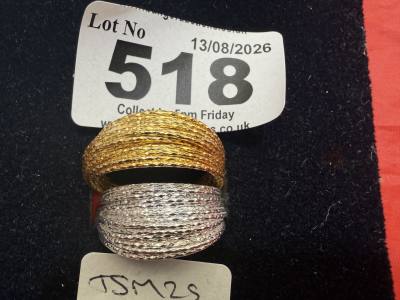 2 X SILVER BANDS