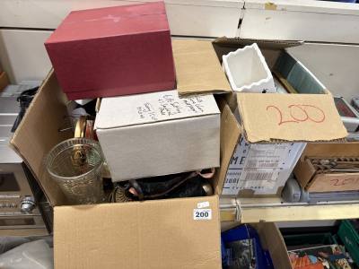 2 X BOX LOTS + BOX OF CANDLE STICKS