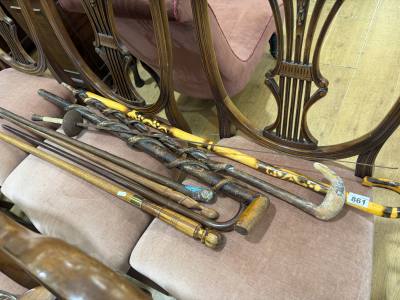 COLLECTION OF WALKING STICKS