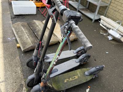 3 X ELECTRIC SCOOTERS (NO CHARGERS)