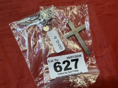 SILVER CROSS + SILVER CHAIN  + PENDANT