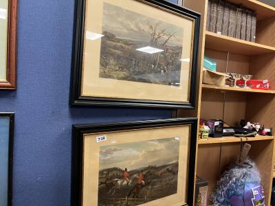 PAIR OF HUNTING PRINTS