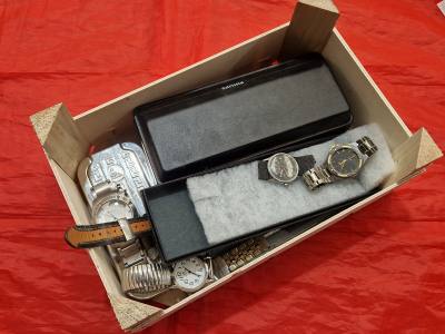 BOX OF WATCHES