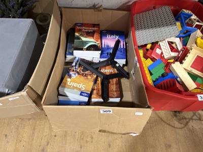 BOX OF TRAVEL BOOKS