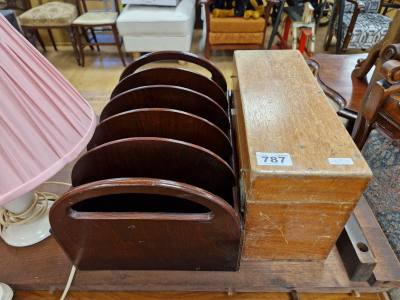WOODEN BOX + MAGAZINE RACK