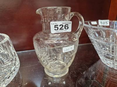 ETCHED GLASS JUG