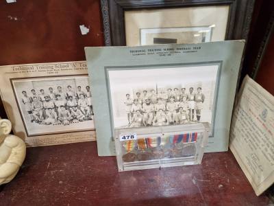 TA QUINN WW1 MEDALS , WW2 MEDAL + REG PHOTOS