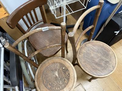 3 X BENTWOOD CHAIRS