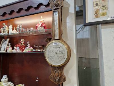 VICTORIAN OAK BAROMETER