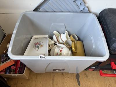 BOX OF MIXED CHINA