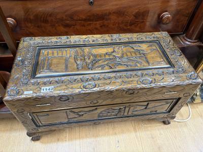 ANTIQUE CARVED CHEST