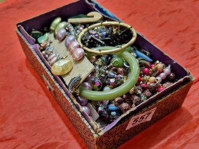 BOX OF DRESS JEWELLERY